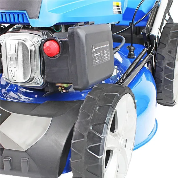Hyundai HYM510SP 51cm Self-Propelled Petrol Lawnmower. Mulch. Rear & Side Discharge. Hose Connector