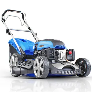 Hyundai HYM510SP 51cm Self-Propelled Petrol Lawnmower. Mulch. Rear & Side Discharge. Hose Connector