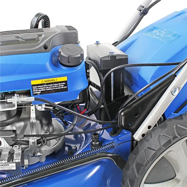 Hyundai HYM510SPE 51cm Self-Propelled Petrol Lawnmower. 196cc Engine. Electric Start. Rear & Side Discharge