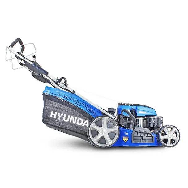 Hyundai HYM510SPE 51cm Self-Propelled Petrol Lawnmower. 196cc Engine. Electric Start. Rear & Side Discharge