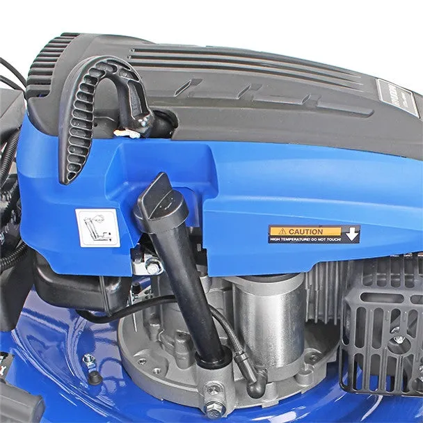 Hyundai HYM510SPE 51cm Self-Propelled Petrol Lawnmower. 196cc Engine. Electric Start. Rear & Side Discharge