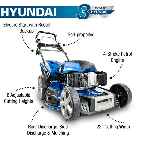 Hyundai HYM560SPE 196cc 4-in-1 Self-Propelled Petrol Lawn mower