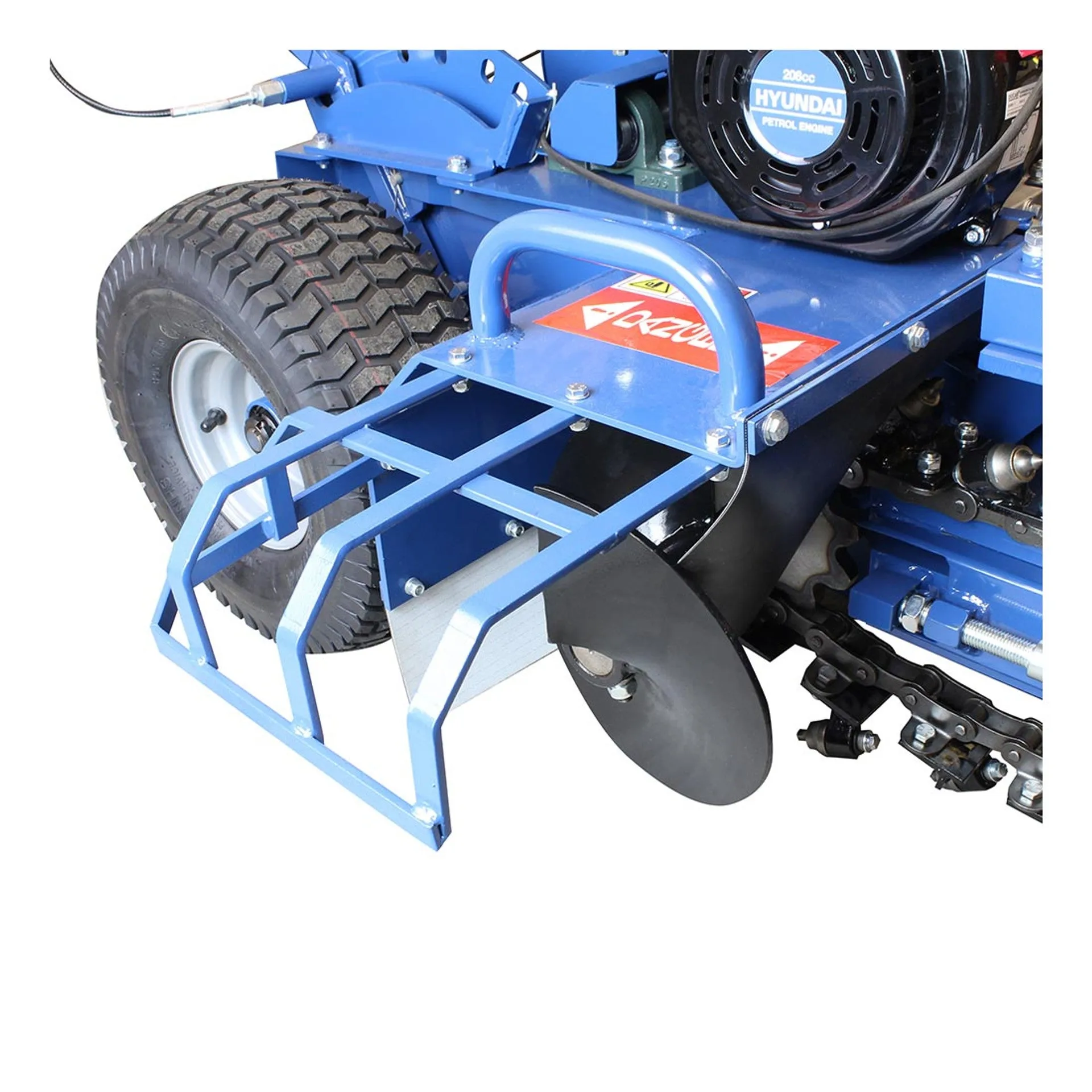 Hyundai HYTR70 450mm Depth Petrol Trencher & Recoil Start 210cc Engine. Adjustable Soft Grip