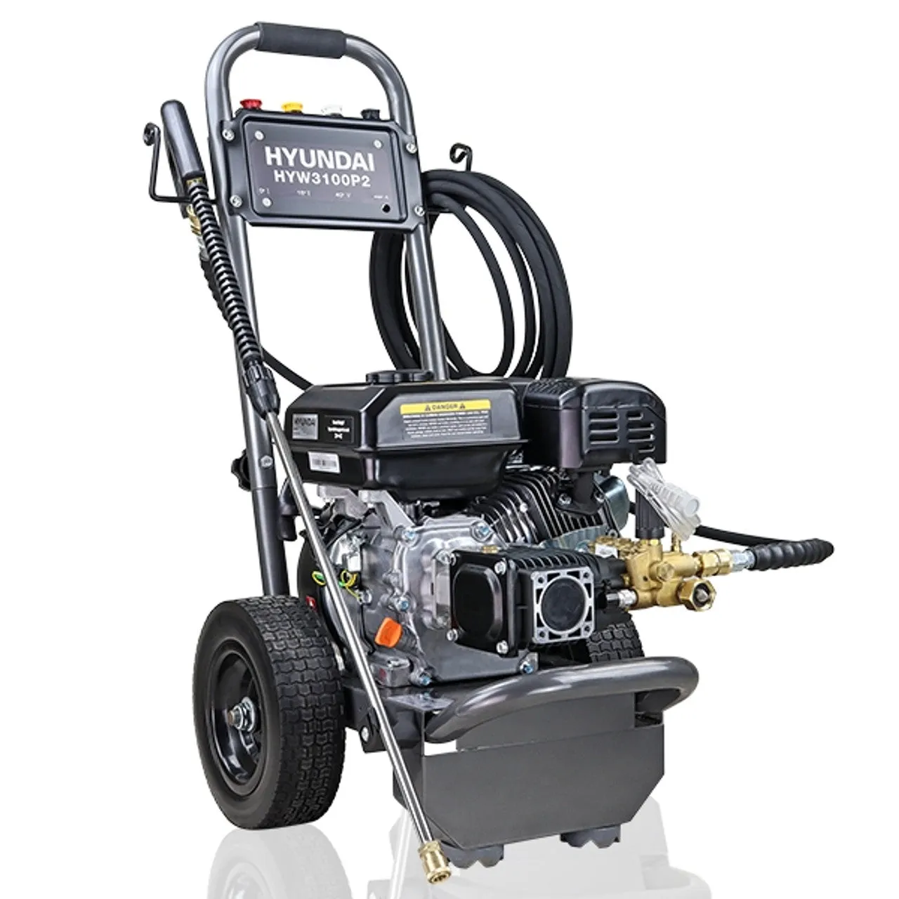 Hyundai HYW3100P2 Petrol Pressure Washer 212cc Engine. 10L/min Flow & AR Pump for Powerful Cleaning