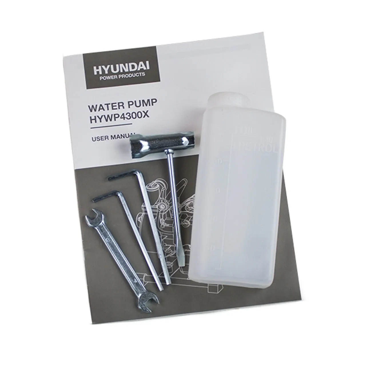 Hyundai HYWP4300X 35mm Petrol Clean Water Pump. Powerful 43cc 2-stroke & 250L/min Flow Rate