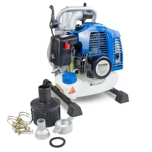 Hyundai HYWP4300X 35mm Petrol Clean Water Pump. Powerful 43cc 2-stroke & 250L/min Flow Rate