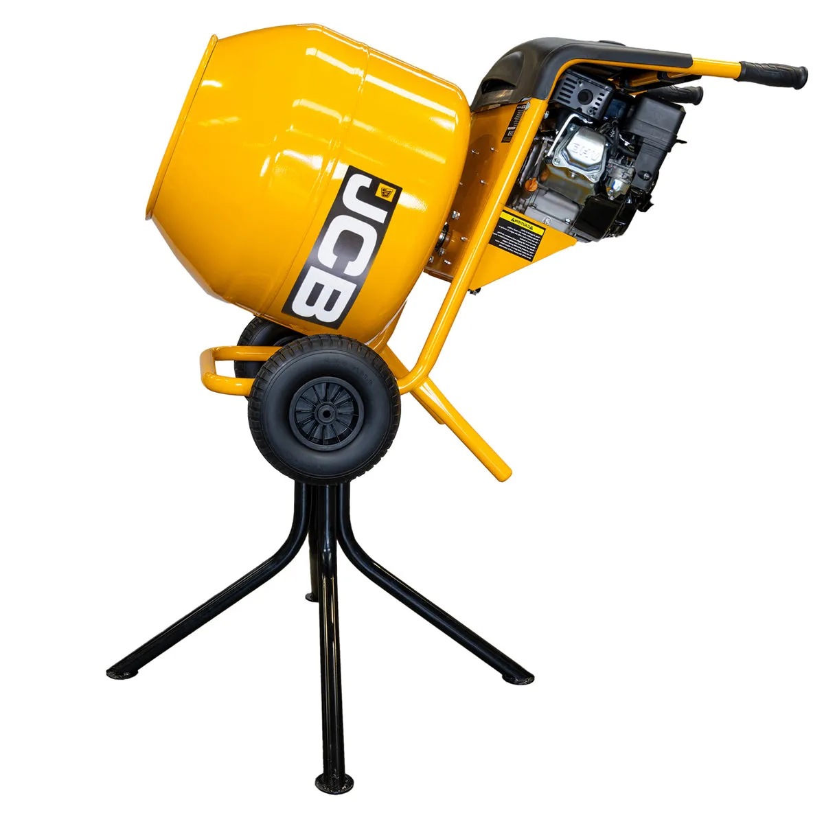 JCB CM150P Petrol 133cc 134L Seam Welded Cement Mixer 100L Working Capacity