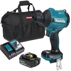 Makita DAS180Z 18V LXT Brushless Dust Blower with 1 x 6.0Ah Battery Charger & Bag