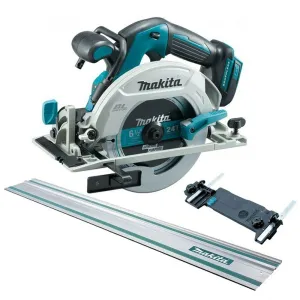 Makita DHS680Z 18V Brushless Circular Saw 165mm Body Only   Guide Rail & Adapter