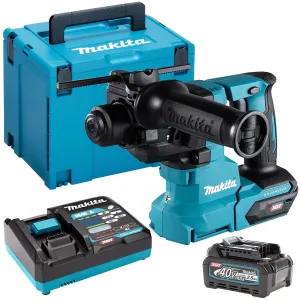 Makita HR010GZ01 40V Brushless SDS Plus Rotary Hammer Drill With 1 x 2.5Ah Battery & Charger