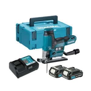 Makita JV102DSAJ 12V max CXT Jigsaw With 2 x 2.0Ah Batteries. Charger & Case