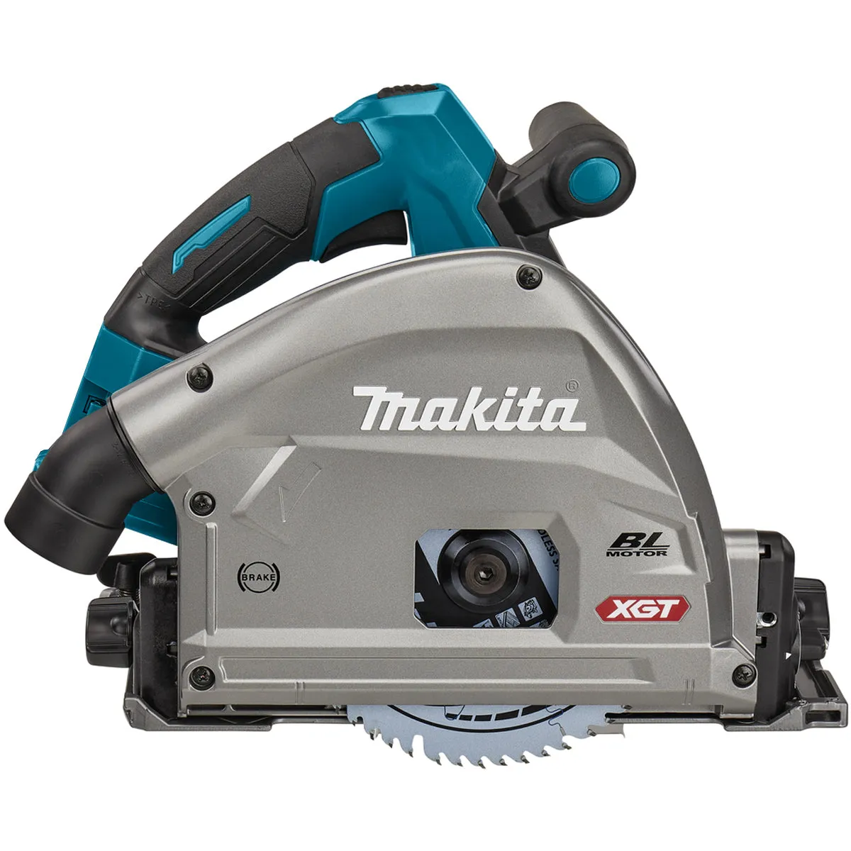Makita SP001GZ03 40V Brushless Plunge Saw Body Only With 2 x Guide Rail. Clamp. Bag & Case