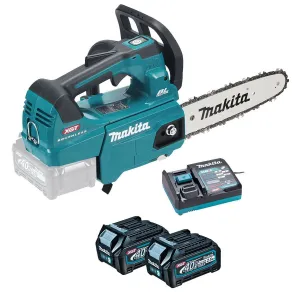 Makita UC002GD202 40V Max XGT 250mm/10 Brushless Chainsaw with 2 x 2.5AH Batteries & Charger