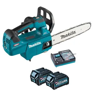 Makita UC003GD202 40V Max XGT 300mm/12 Brushless Chainsaw With 2 x 2.5Ah Batteries & Charger