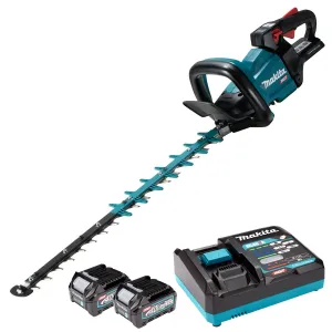 Makita UH004GD201 40V XGT 60cm Brushless Hedge Trimmer with 2 x 2.5Ah Batteries & Charger