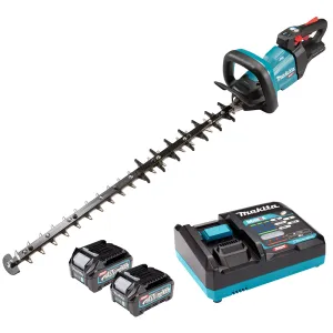 Makita UH007GD201 40V XGT 75 cm Brushless Hedge Trimmer with 2 x 2.5Ah Batteries and Charger