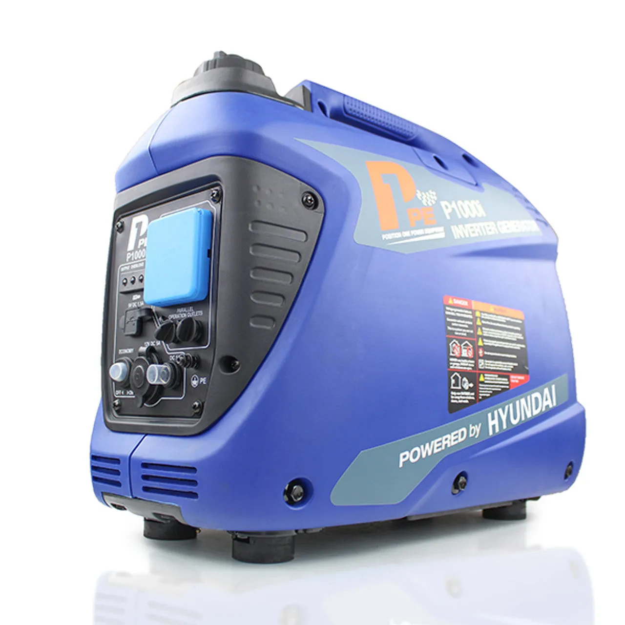 P1 Hyundai Powered P1000i Portable Petrol Inverter Suitcase Generator 1000W