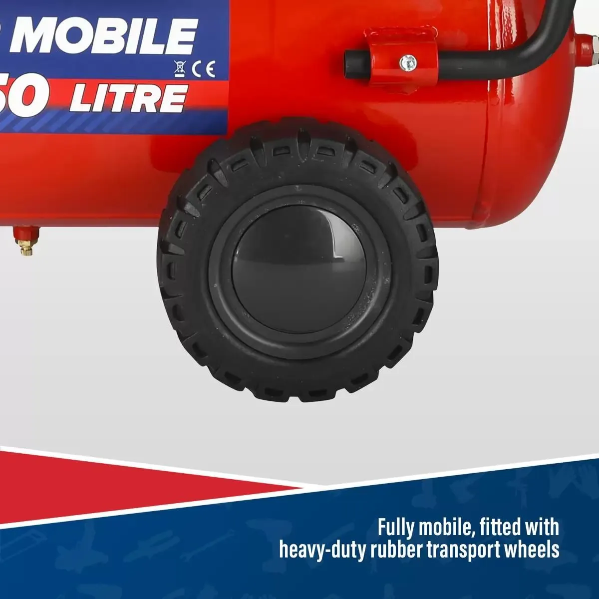 Sealey SA5055 50L Belt Drive Air Compressor with Petrol Engine 5.5hp