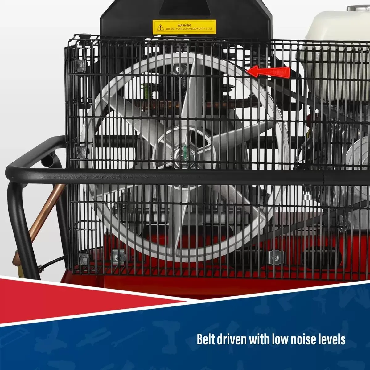 Sealey SA5055 50L Belt Drive Air Compressor with Petrol Engine 5.5hp