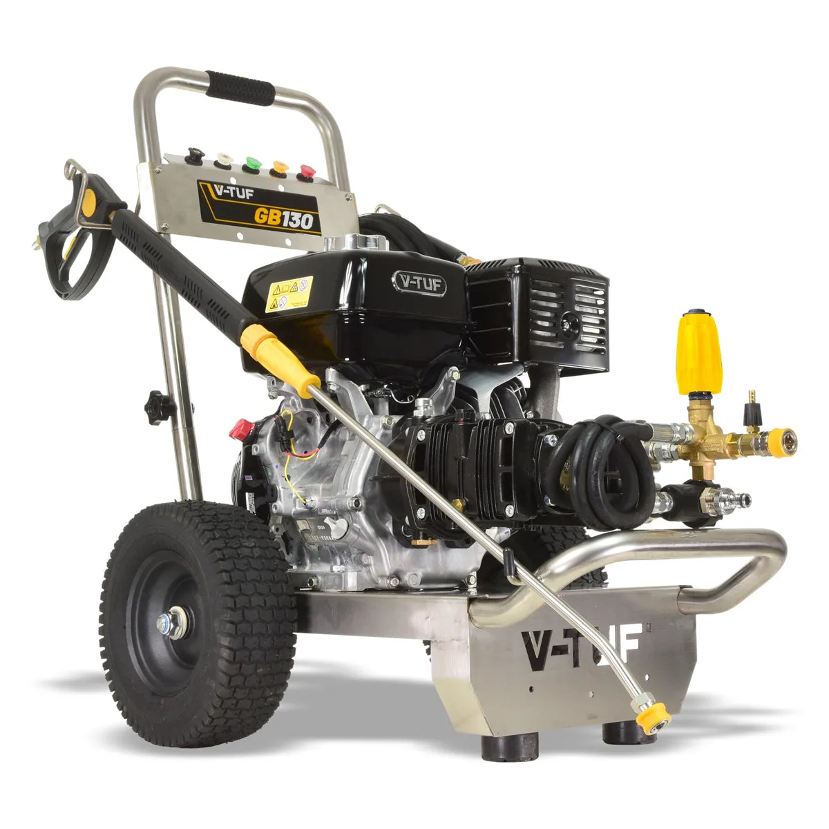 V-TUF GB130 15L/min Industrial 13HP Gearbox Driven Honda Petrol Pressure Washer 3630psi & 250Bar