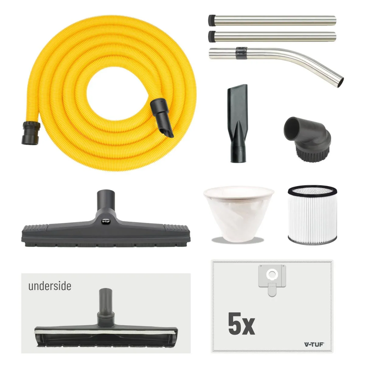 V-TUF MAXIH110-50L H-Class Industrial Dust Extraction Vacuum Cleaner 110V/1750W