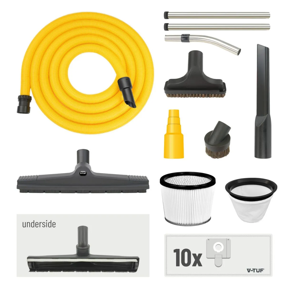 V-TUF MIDIH110 H-Class Industrial Dust Extraction Vacuum Cleaner 110V for Effective Dust Management