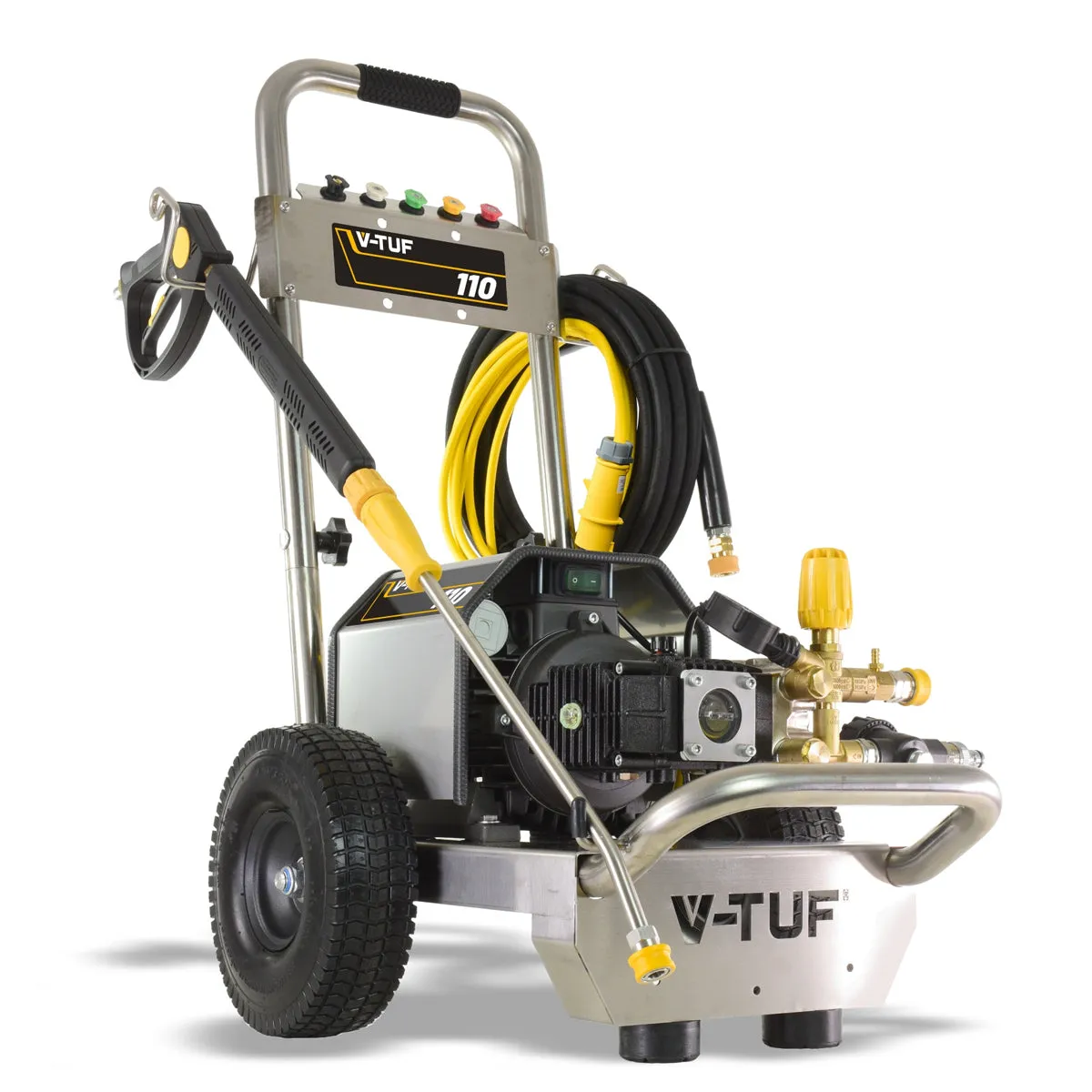 V-TUF VTUF110 12L/min Compact. Industrial. Mobile Electric Site Pressure Washer 1450psi & 100Bar