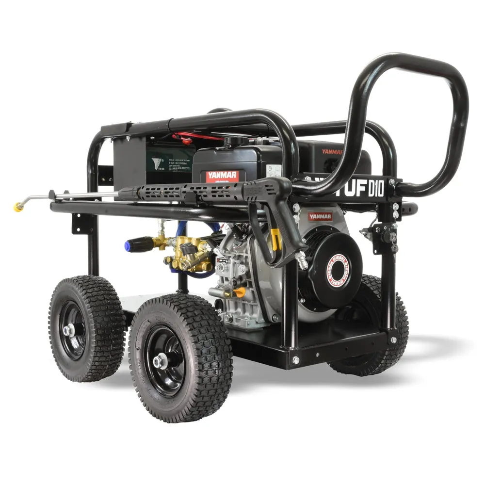 V-TUF VTUFD10-15200 10HP 3000psi Yanmar Diesel Pressure Washer With Gearbox Pump 15L/Min